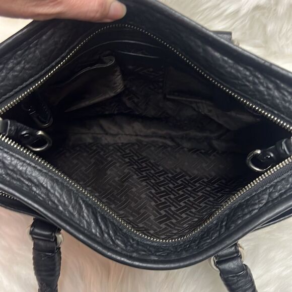 Cole Haan Black Leather messenger bag B28 - Picture 7 of 10